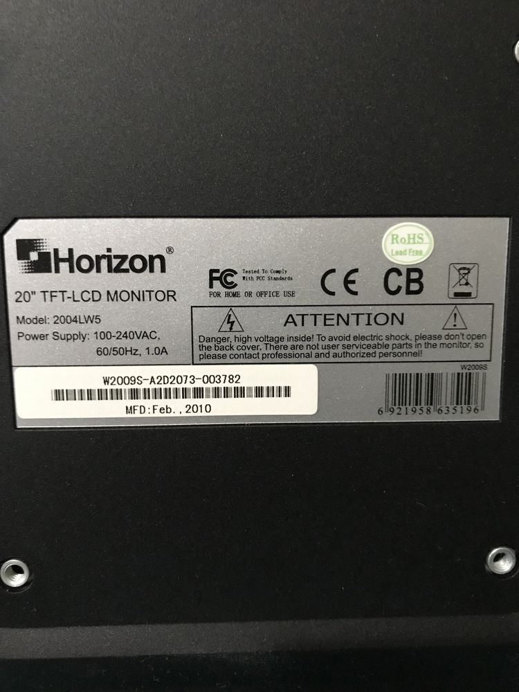 Monitor TFT - LCD 20” Horizon