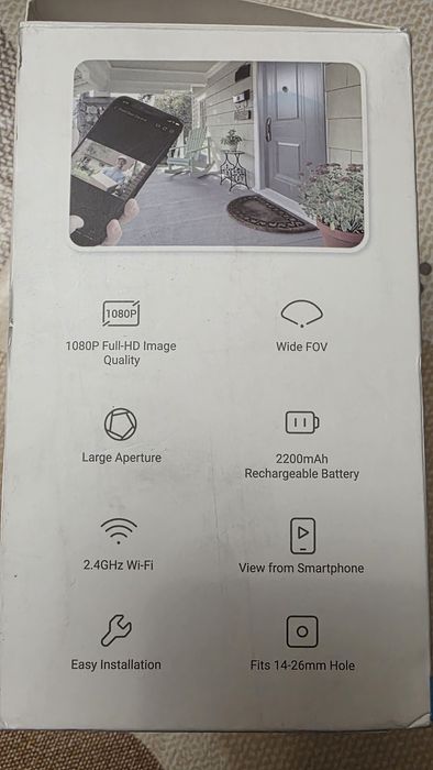 Безжичен звънец с камера Ezviz CP2, 2MP, сив