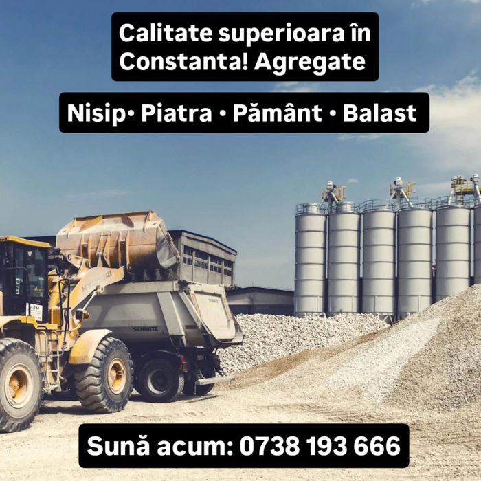 Închiriez utilaje + Vând piatră, nisip, pământ • Transport rapid