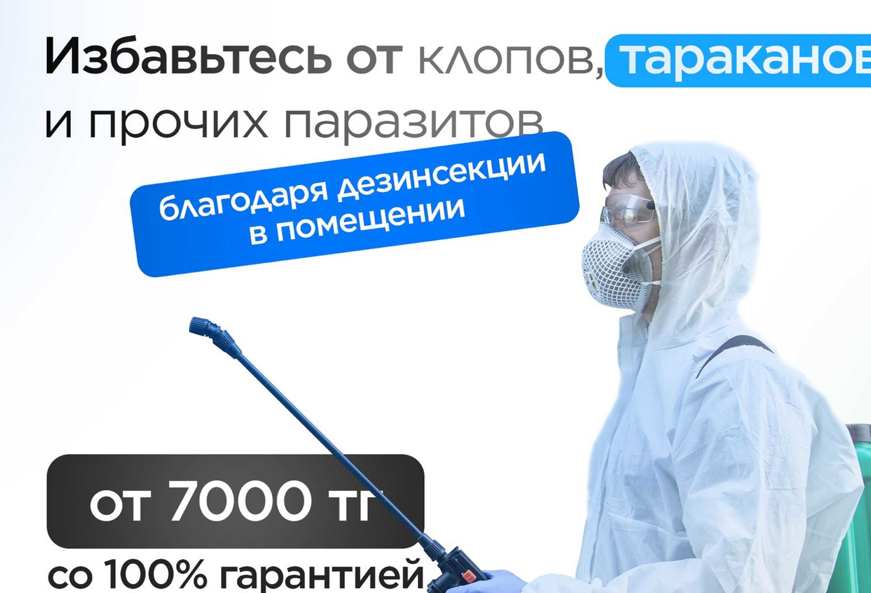 Дезинфекция Дезинсекция мух Дератизация тараканов клопов уничтожение