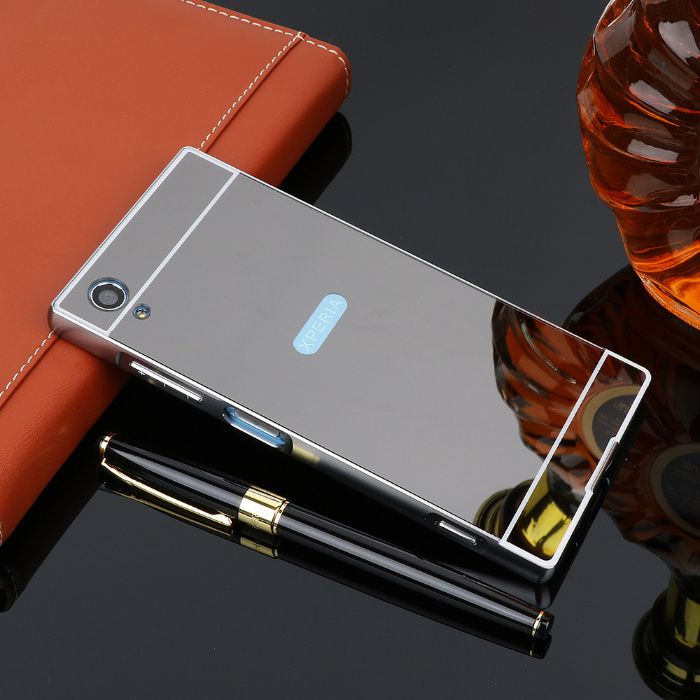 Husa / Bumper aluminiu + spate Oglinda pt. 1Sony Xperia XA1 Plus