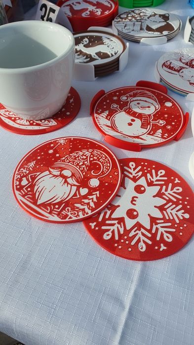 Suport pahare(coaster) cu tematica de craciun