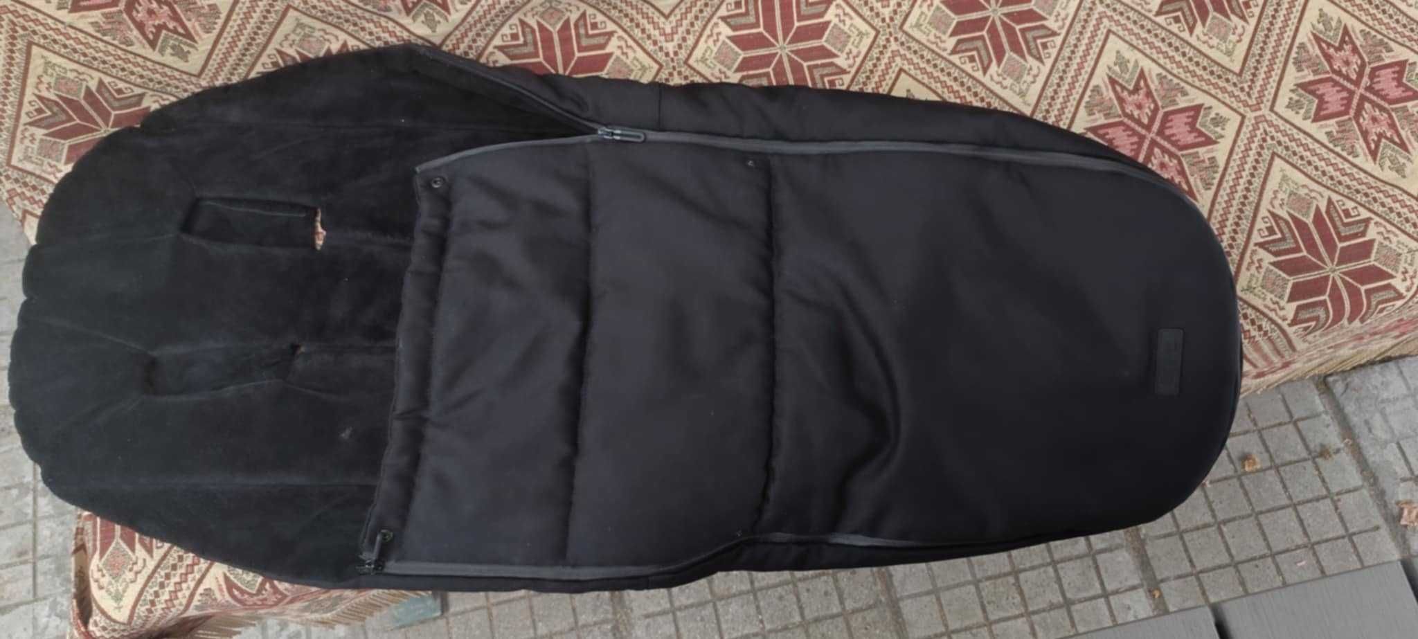 Бебешка количка Cybex Melio Carbon Magic Black и зимен чувал Cybex