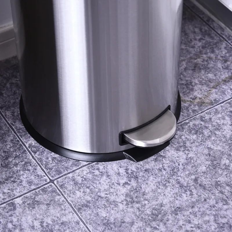 Кошче за боклук HOMCOM 30L, кошче от неръждаема стомана с педал Ø29.2