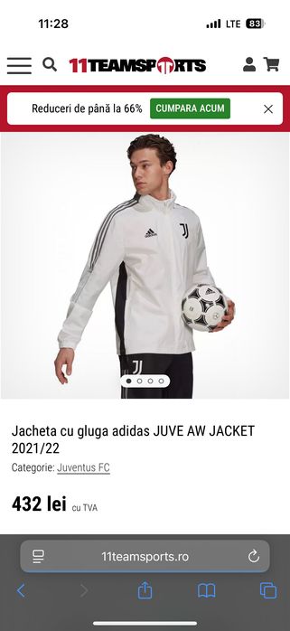 Jacheta cu gluga adidas Juventus AW JACKET 2021\2022 season