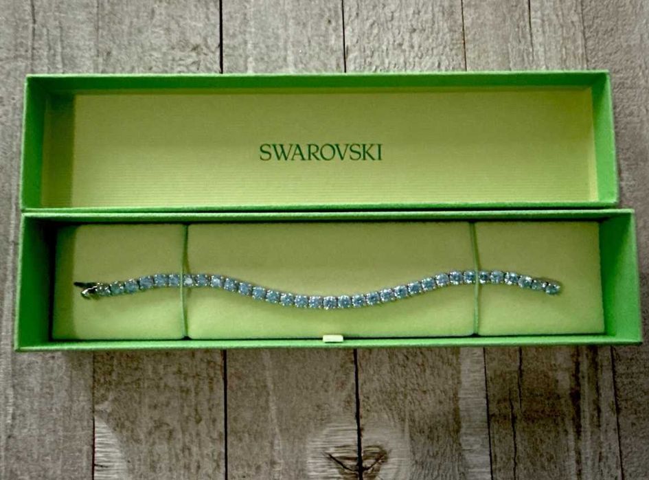 Brățară Swarovski Tennis Matrix – bleu, nouă în cutie