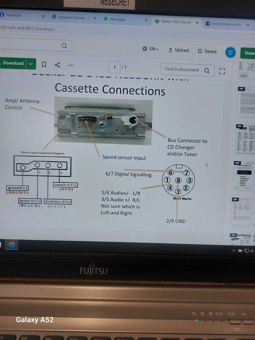 Radio Becker Grand Prix BE 1342 - DECK ptr Mercedes , Porsche