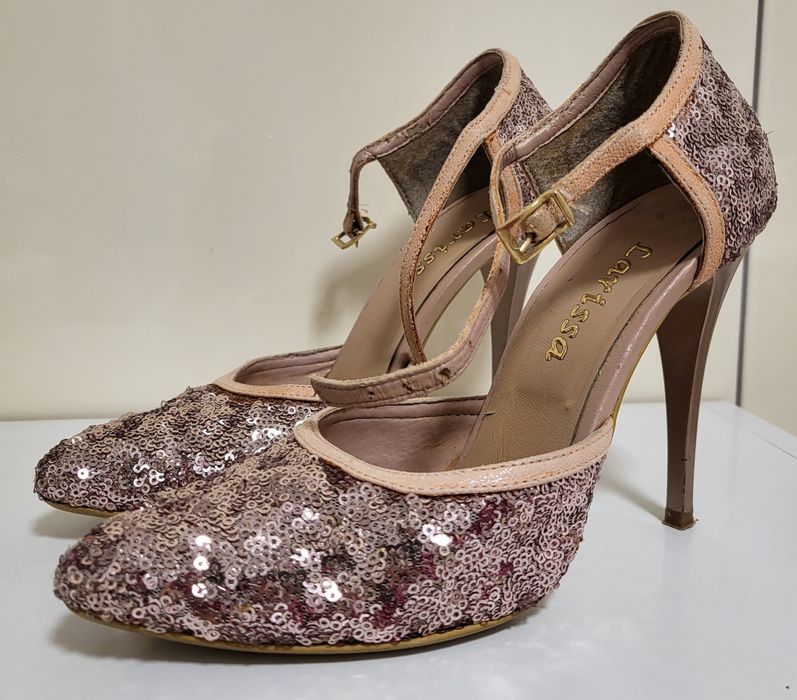 Pantofi cu toc, stiletto piele naturala