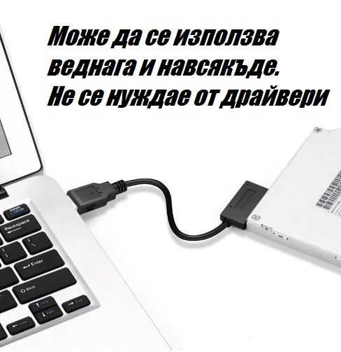 Кабел правещ CD/DVD от лаптоп на външно по USB