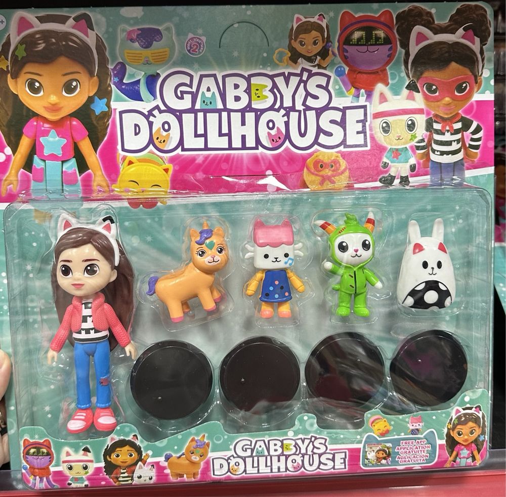 Set cu 5 figurine Gabby's Dollhouse, Casa Papusilor, NOU