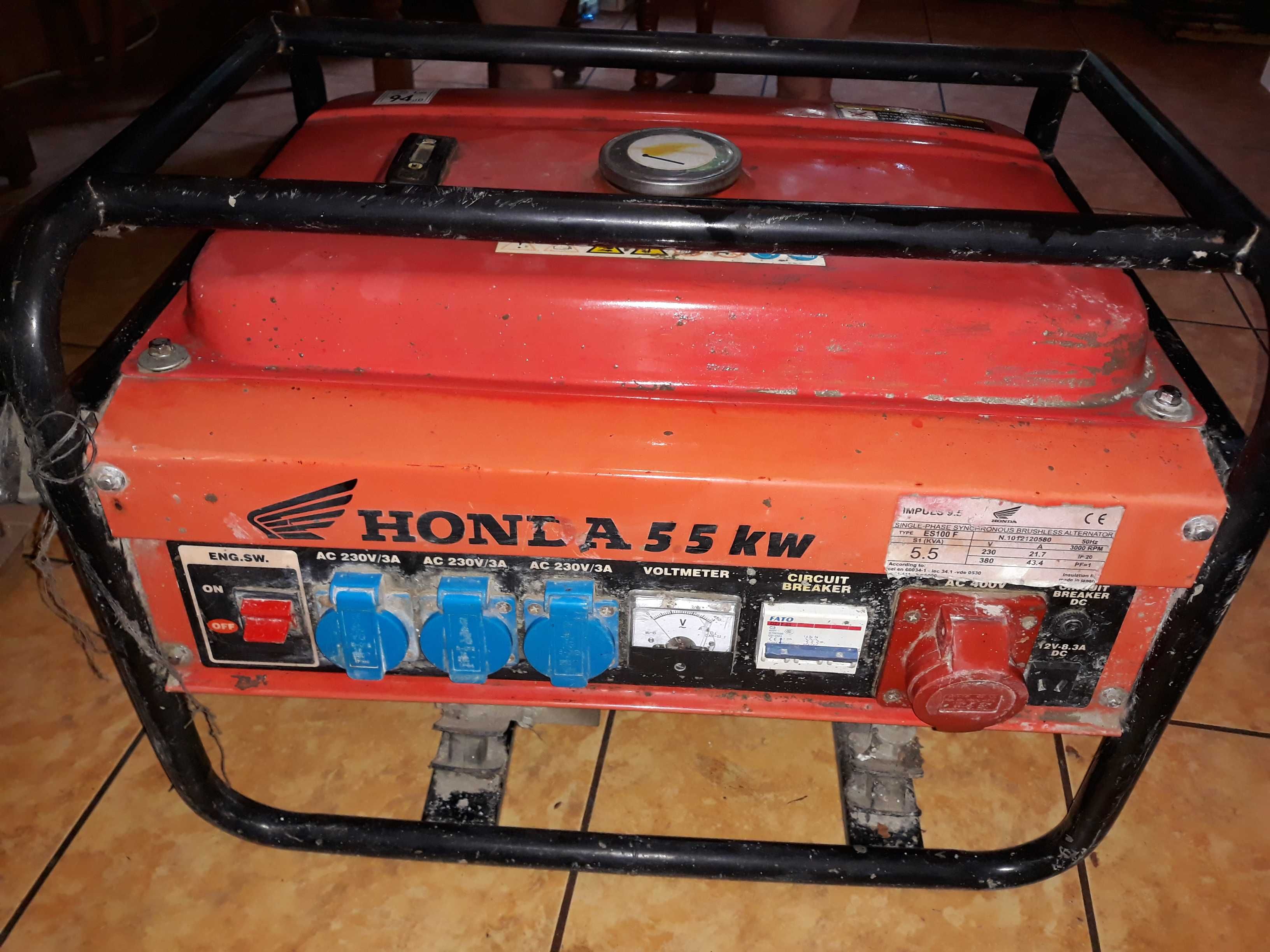 Generator curent Honda 5.5 kW, 9.5 CP/HP, Made in Japan