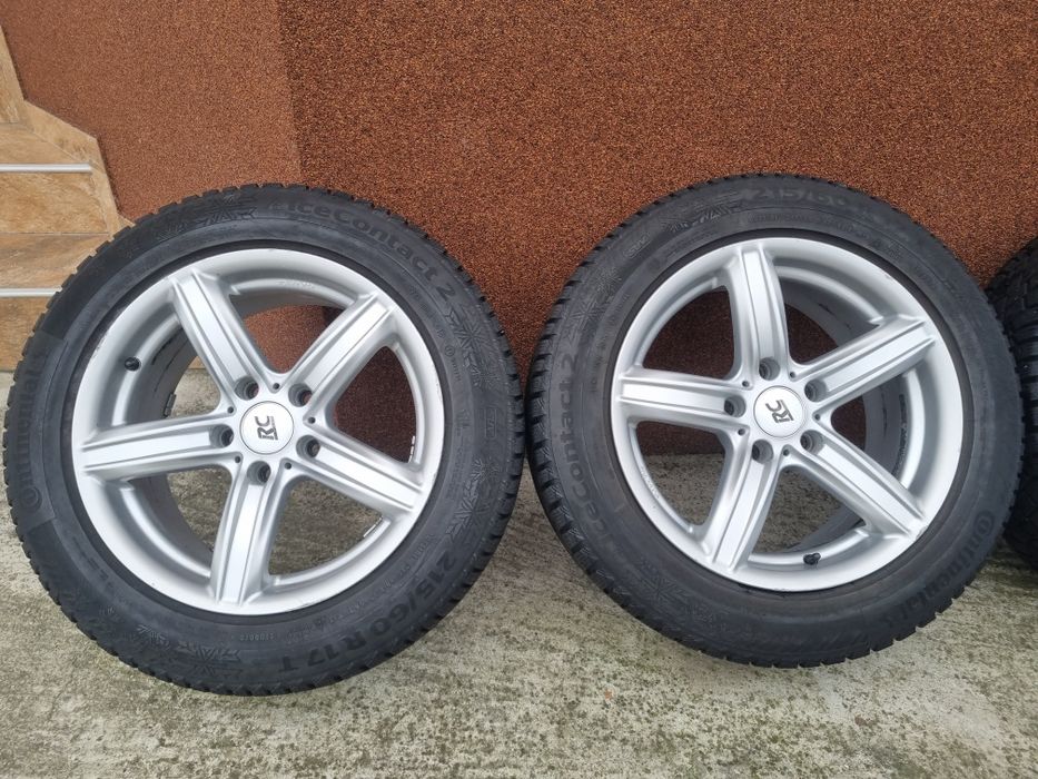 Jante Bmw F10 R17 5x120 cu anvelope iarna Continental 215/60R17