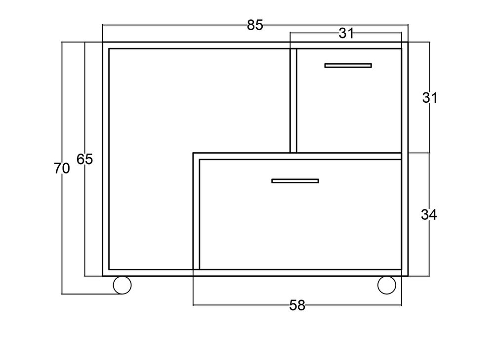 Помощна маса/ бюро на колелца