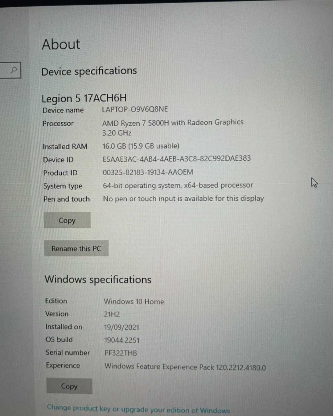 Lenovo legion 5 17