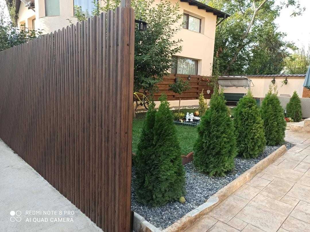 Garduri de diferite modele (sipca metalica, jaluzele, BCA plasa tabla)