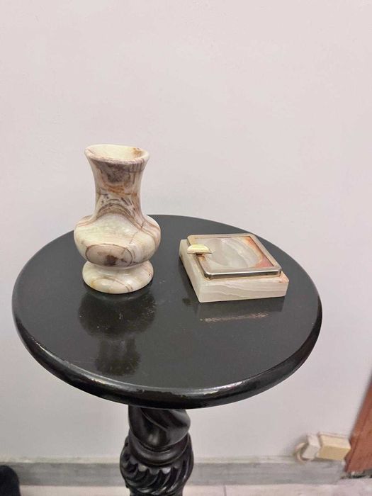 Set doua obiecte din onix bibelouri bibelou scrumiera