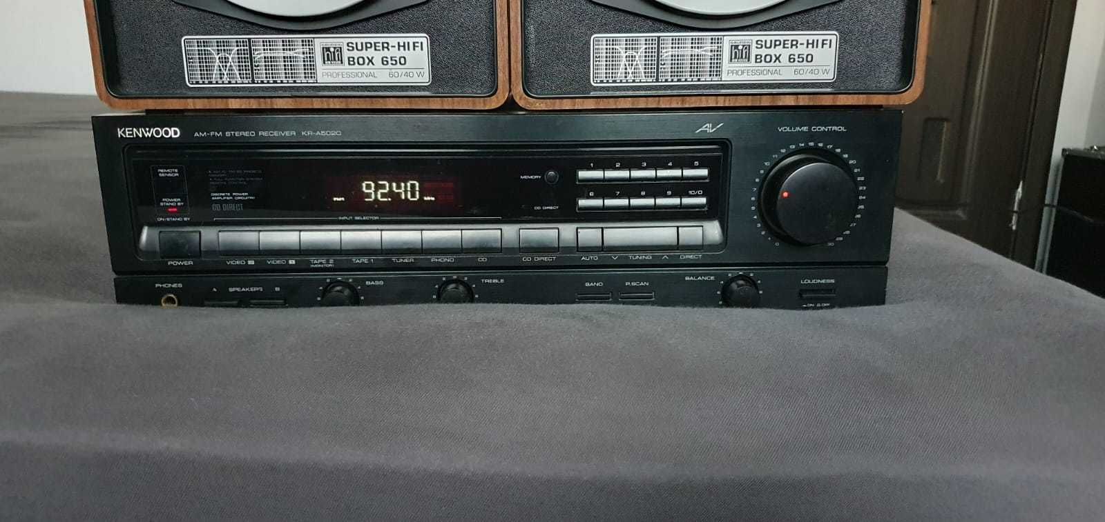 Sistem audio HiFi boxe+amplituner, receiver/statie amplificator