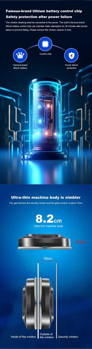 Robot aspirator pentru geamuri Liectroux YW810