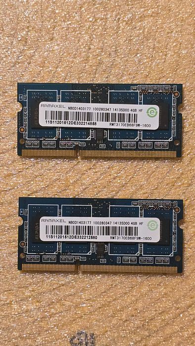 RAMAXEL - RAM памет 8GB (2x4GB) DDR3L 1600MHz SO-DIMM, CL 11