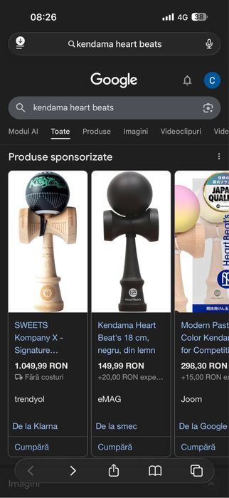 Kendama Profesionala Heart Beat&Rsquo’s Lemn premiu