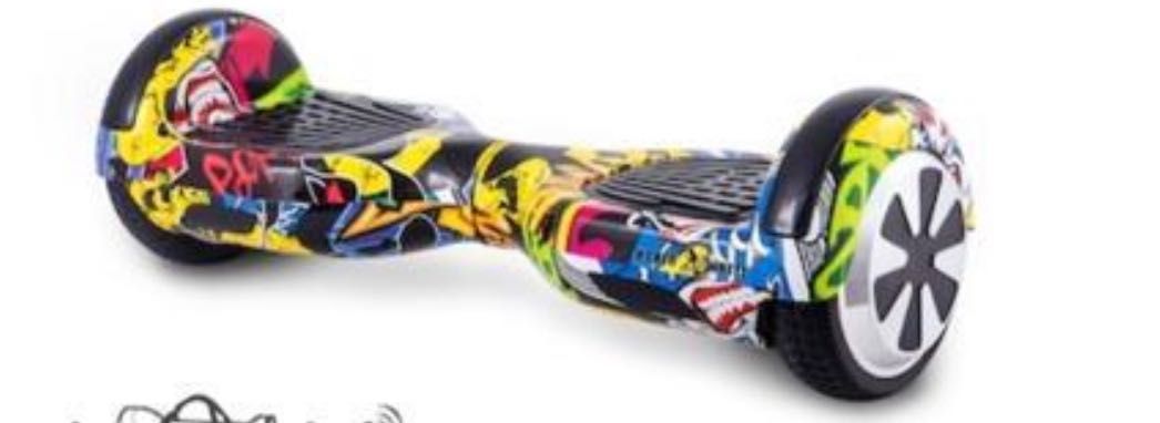 Hoverboard grafiti style, 6,5 bluetooth , boxa, led lights, geanta