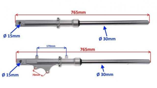Furca Yamaha YBR 125cc Stanga Dreapta FATA