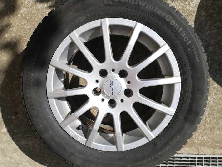 Jante aliaj VW de 16 cu anvelope de iarna Continental 215 60 R16