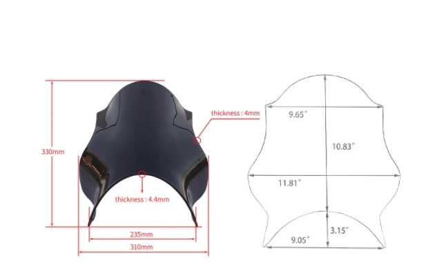 Parbriz nou pt Hornet, Bandit, Monster...