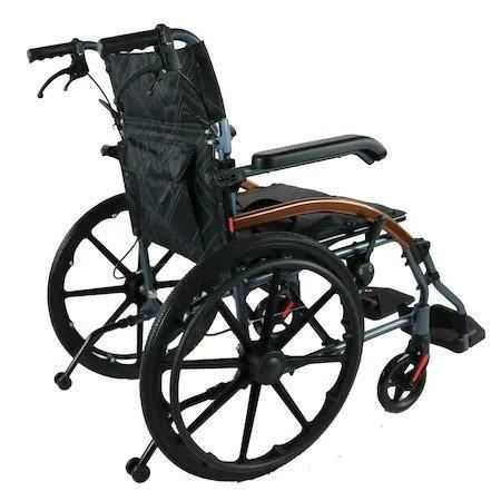 Scaun cu rotile din aluminiu,ultrausor,pliabil, sezut46 cm