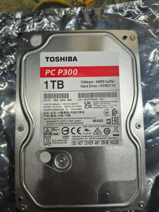Продам HDD Toshiba 1 tb новый
