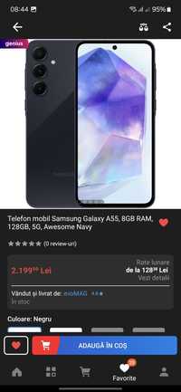Samsung Galaxy A55 5G 128/8 GB dualsim,negru.NOU.