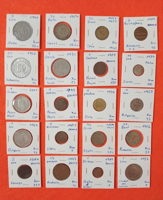 Lot 90 monede internaționale