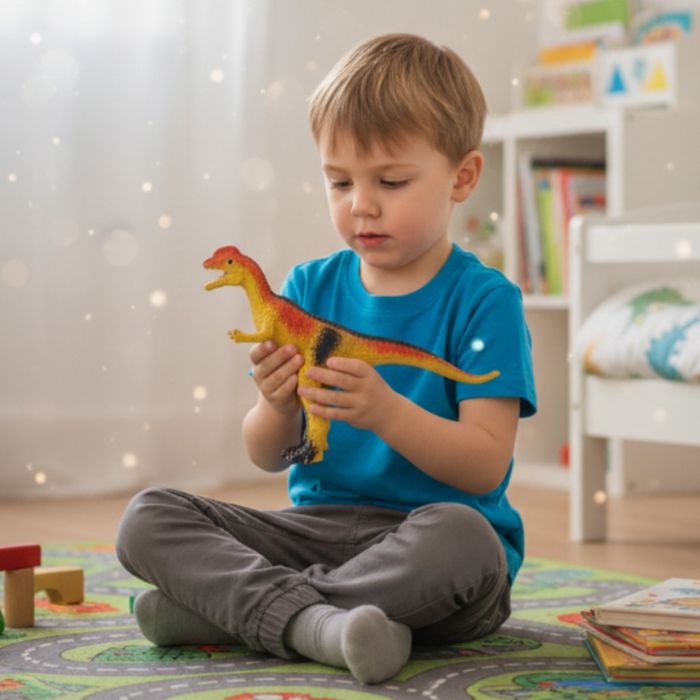 Детски комплект фигурки динозаври със звук – DINOSAUR ERA 6 броя