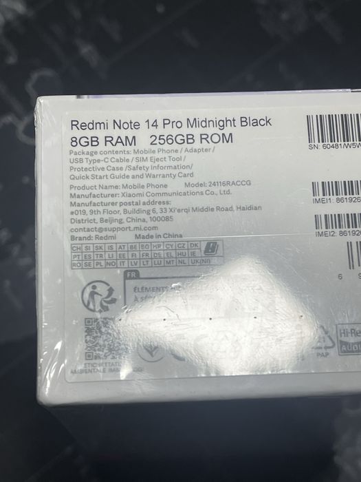 Redmi not 14pro 8/256 Новый