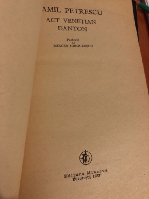 Camil Petrescu - Act Venetian, Danton