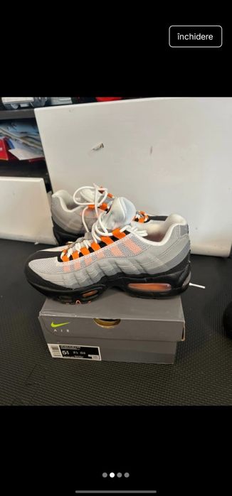 Vând adidași nike air max 95 Big bubble mandarin  mărimea  38 sunt noi
