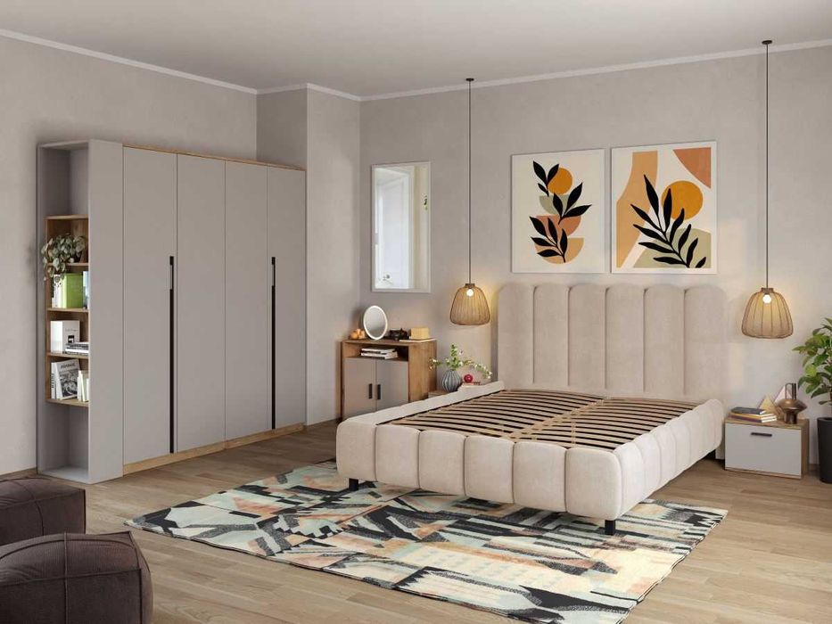 Set Mobila Dormitor Casmir / Stejar Siena C13 - Transport Gratuit