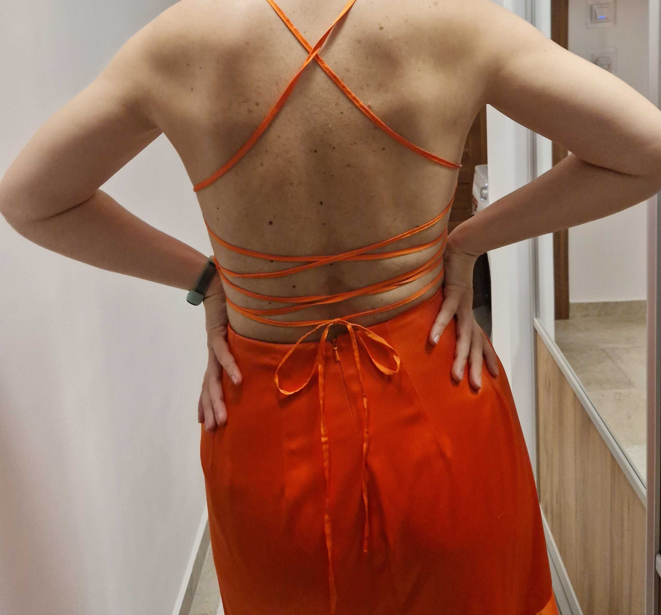 38-40-M/L Custom made silk dress / rochie la comanda mătase satinată