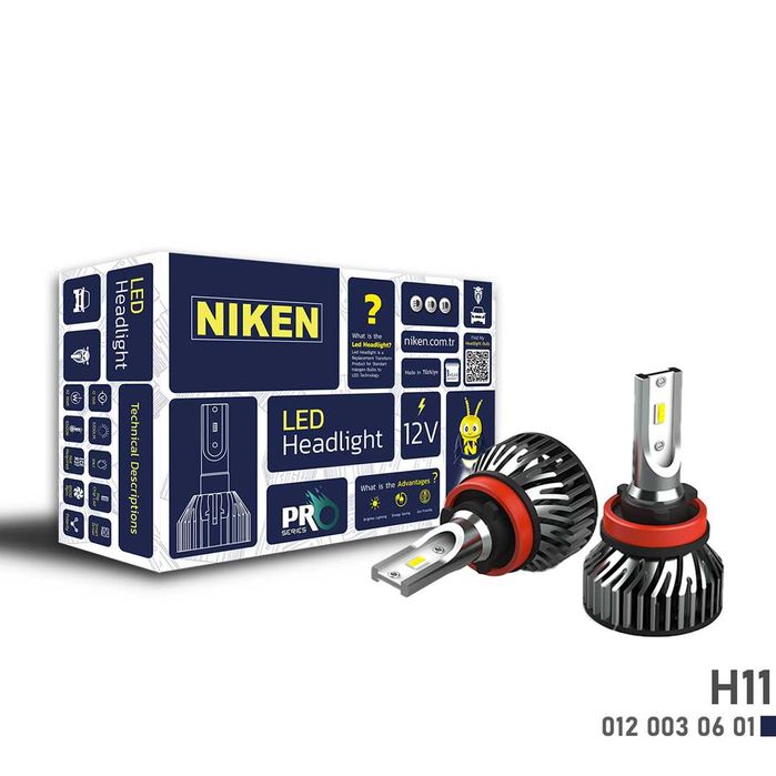 Комплект Диодни лед крушки NIken H11 ПРО 2бр / CANBUS