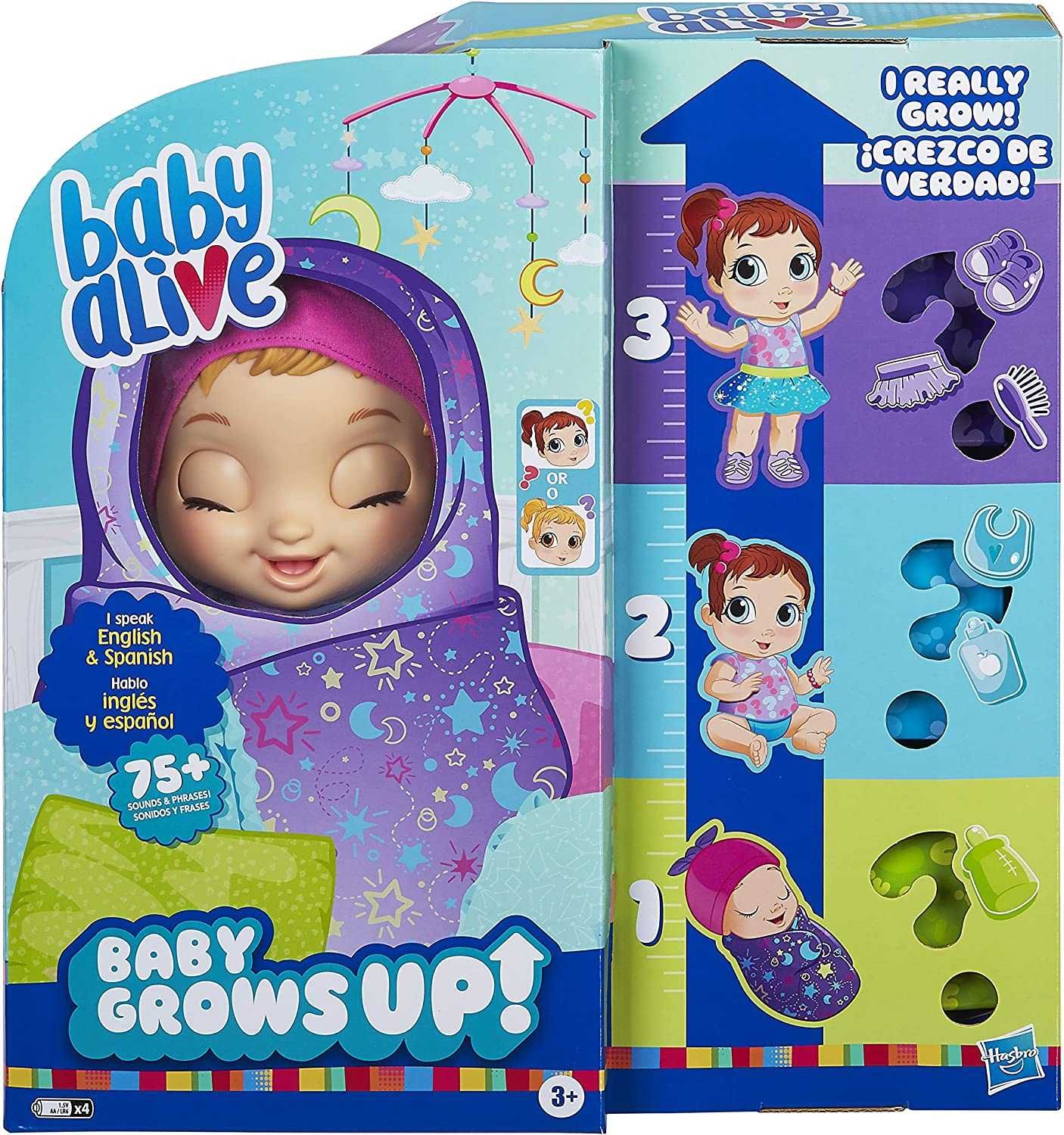 Кукла интерактивная Baby Alive Grows Up растущая 3 в 1