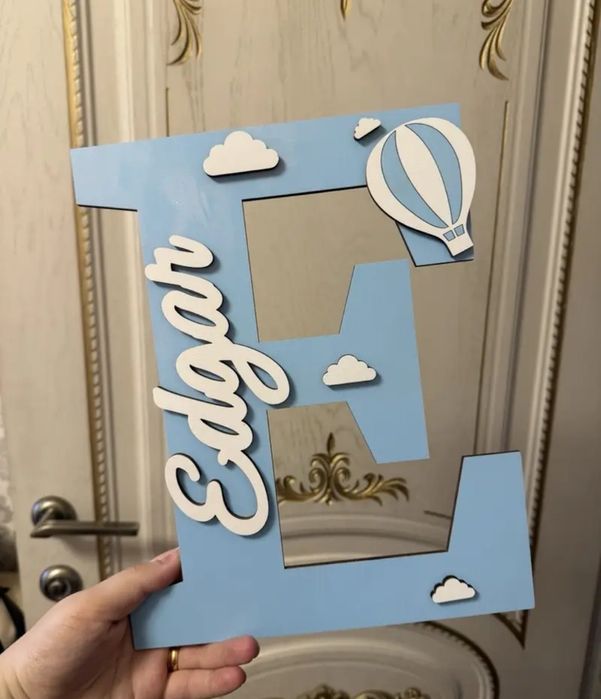 Дървена табелка за детска стая