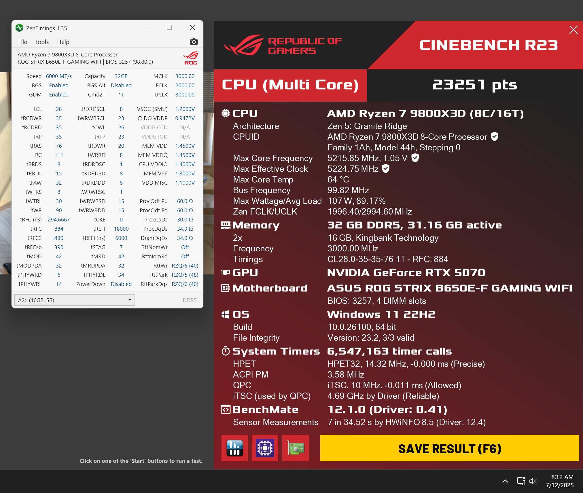 PC Ryzen 7 9800X3D RTX 5070 32GB DDR5 1TB NVMe
