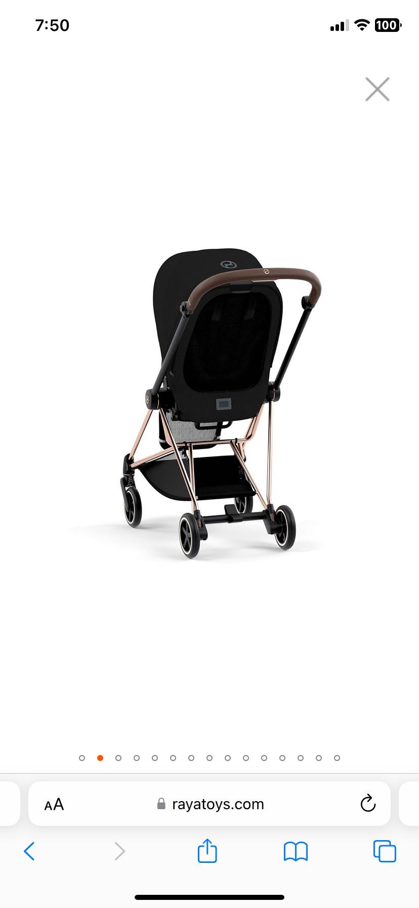 Количка Cybex mios 3 u тапицери Stardust Black