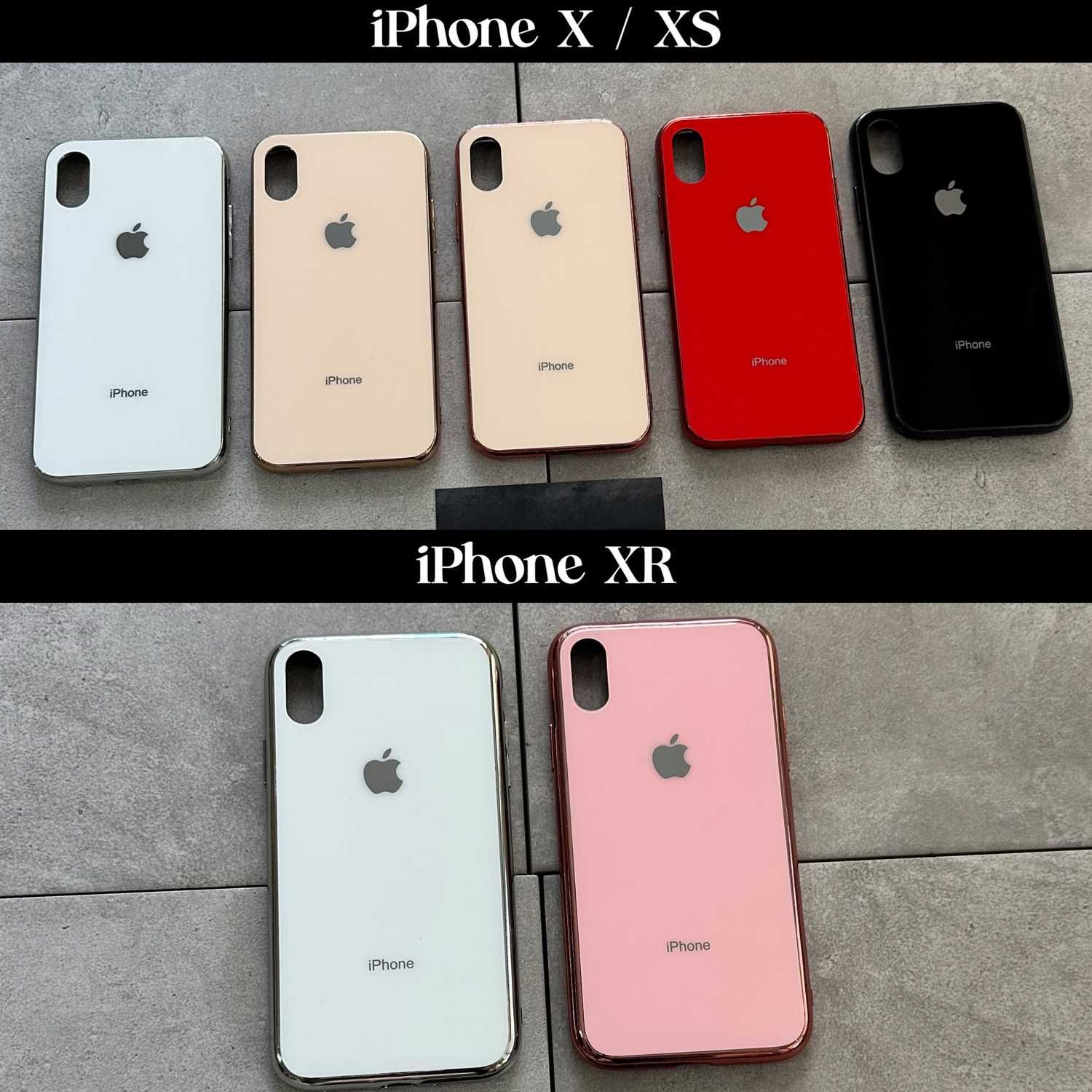 Стъклен Лого кейс iPhone 13 Pro Max 12 Pro Max 11 Pro Max SE XS XR 8 7