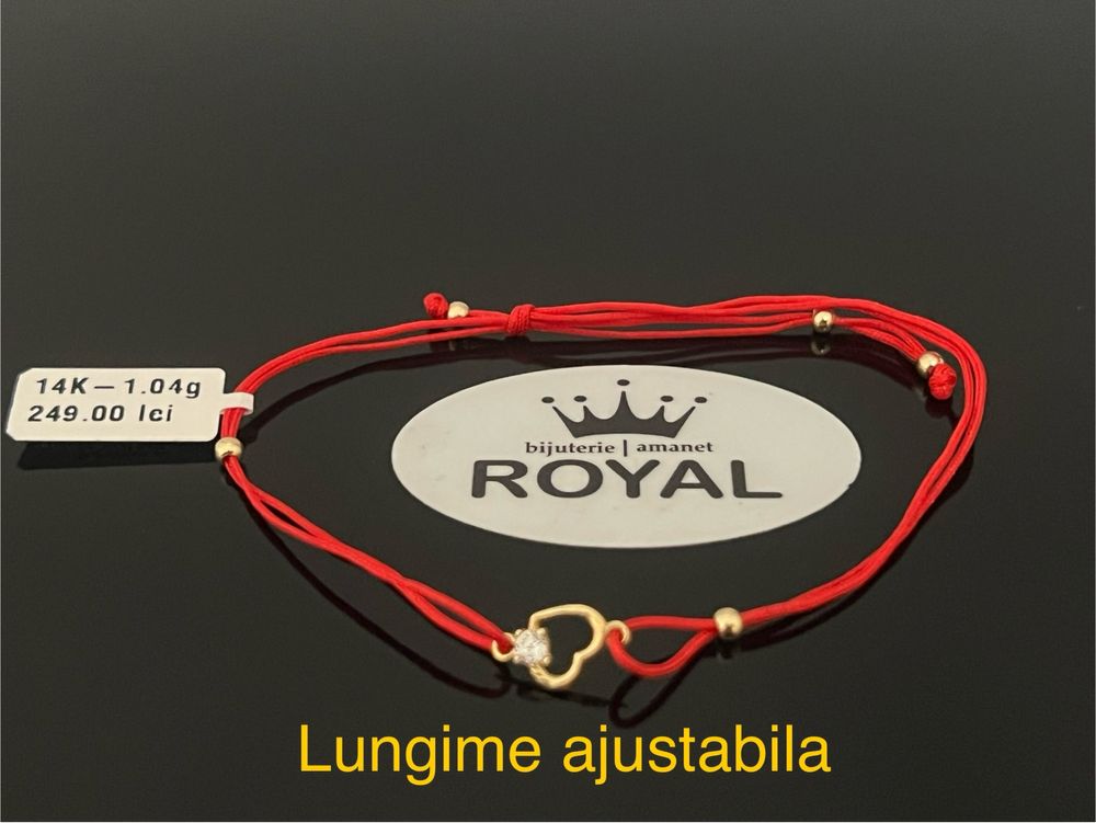 Bijuteria Royal CB : Bratara aur 14k copii cu snur 1,04gr