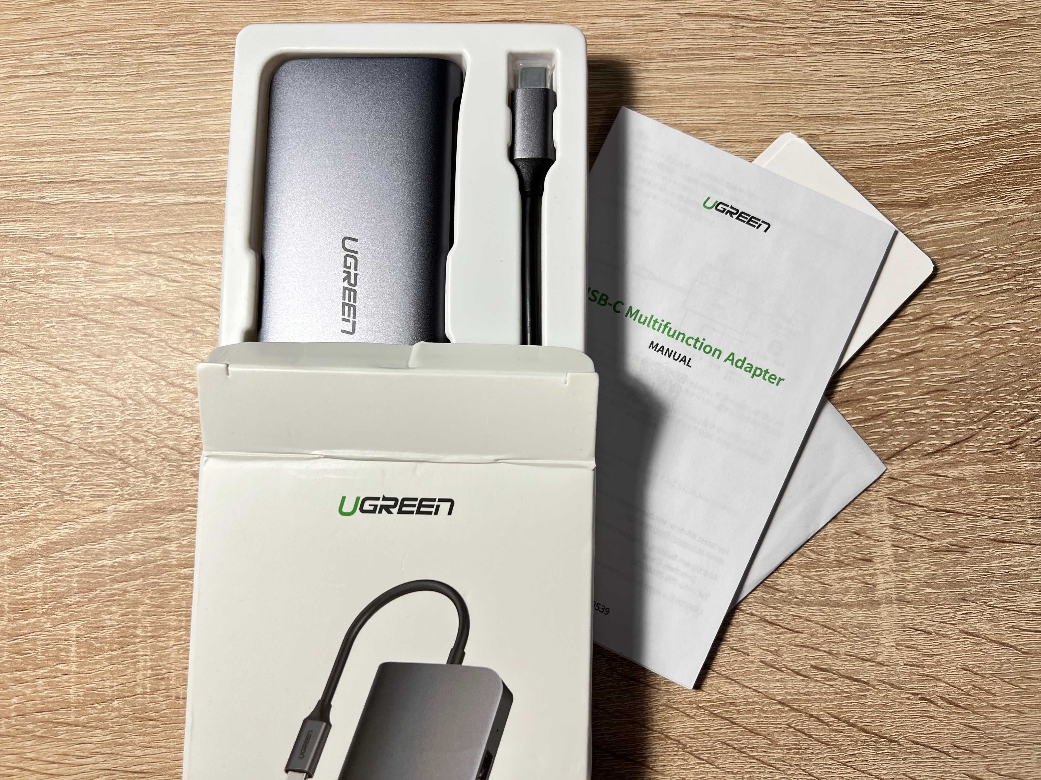 Ugreen 9-в-1 Алуминиев USB-C Hub хъб – 4K HDMI, 100W PD