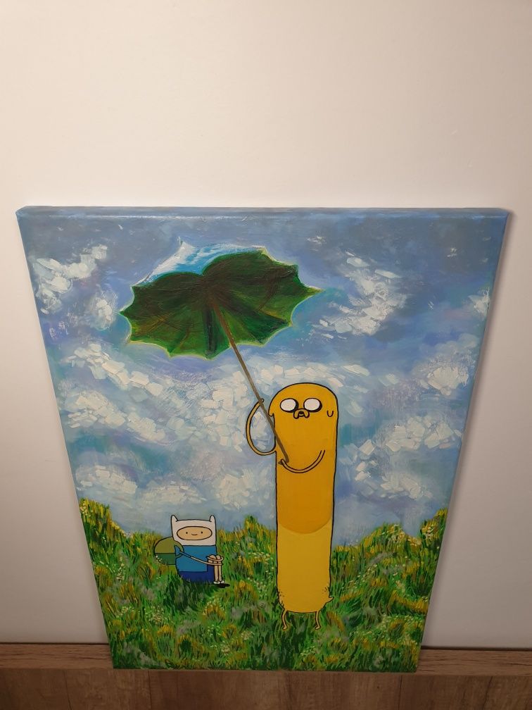 Tablou/pictura ulei Adventure Time 40x60 cm