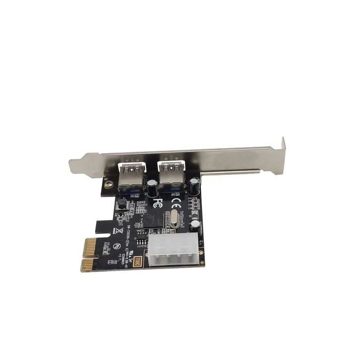 Плата расширения USB 3.0 pci -e X1 2 port+molex dw