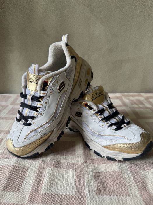 Дамски обувки Skechers D'Lites - Vintage Vision, златисти, размер: 38