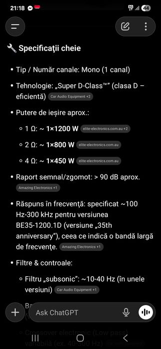 Statie amplificator audio auto